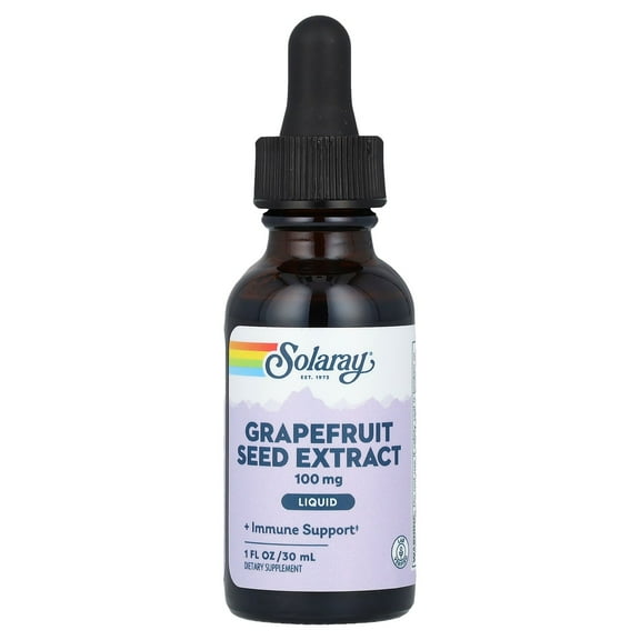 Solaray Grapefruit Seed Extract 100mg | Unflavored Liquid GSE for Healthy Immune System & Digestion Support | Vegan | 100 Servings | 1 Fl. Oz.