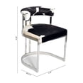 thumbnail image 2 of Design Living L22'' Chrome Stainless Steel Chair with Black and White Hairline Leather, 2 of 4