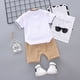 thumbnail image 5 of Oso bordado Ropa para niños Pantalones cortos de manga corta de verano Blanco, 5 of 8