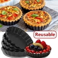 thumbnail image 1 of Moules ronds réutilisables pour tarte aux œufs, moule à pizza antiadhésif, moule à gâteau, Shortcake, cuisson en acier, base parfaite, cuisine, 1 pièce, 2 pièces, 4 pièces4INCH-4PCS He Qiyong unisex, 1 of 1