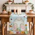 thumbnail image 2 of Table Runner 60 Inches Long for Kitchen Dining, Easter Dresser Scarf Farmhouse, Dining Table Decorations for Wedding/Parties, Spring Watercolor Eggs Country Tulip Flower Plant 13 x 60 In, 2 of 8