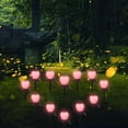 thumbnail image 5 of BMYJ Solar LED Garden Lights Outdoor Waterproof Solar Stake Lights Valentine's Day Christmas Decorations for Garden Pathway Flowerbed Cemetery Grave Porch Walkway Valentine's Theme Decorations, 5 of 7