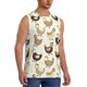 thumbnail image 2 of Balery Funny Chicken Camisetas sin mangas para hombre, absorbe la humedad y protege contra el mal olor.-XX-Large, 2 of 7