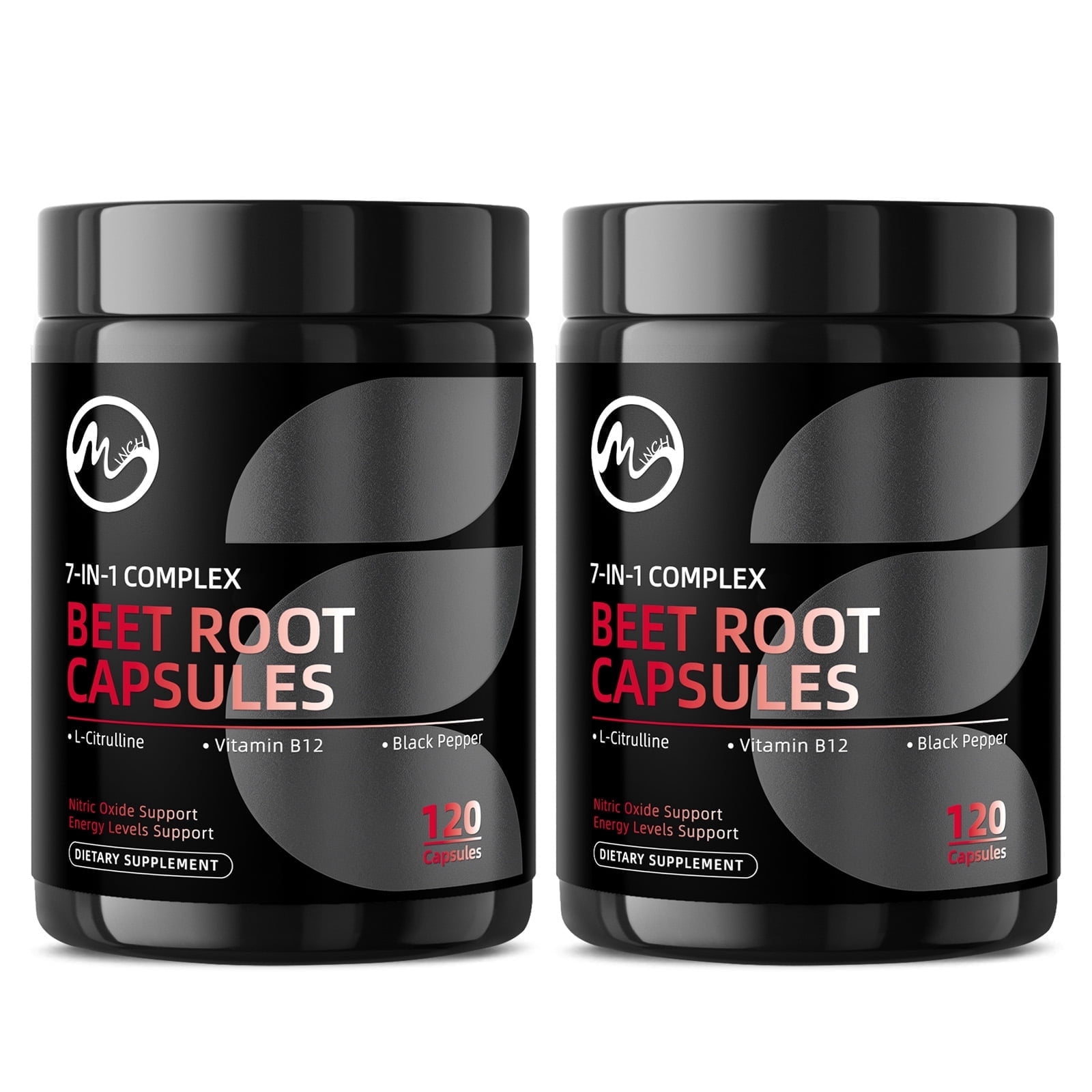 Beet Root Capsules,With Taurine L-Citrulline Black Pepper, Beet Root Powder Supplement Supports Digestive, Immune System,120 Count(2 Pack)