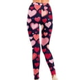 thumbnail image 4 of Fgvctg Valentines Day Women Leggings Full Length Workout Leggingss Cute Love Heart Print Fashion Outfits Plus Size Yoga Stretch High Waisted Thermal Joggers Clothing Red M, 4 of 5