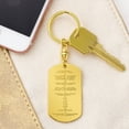 thumbnail image 3 of Ten Commandments Chinese Engraved Dog Tag Bible Keychain Stainless Steel or 18k Gold, 3 of 11