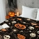 thumbnail image 1 of Halloween Flannel Throw Blanket Pumpkin Maple Leaf Print Lightweight Soft Warm Shawl for Adults Couch Bed Decor All Season Home Outdoor Camping Gift, 1 of 6