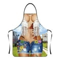 thumbnail image 2 of Clearance Apron Sleeve under $5,Funny Personality Creative Apron Muscle Men's Apron Bikini Series Cartoon Couple Apron Polyester Apron, 2 of 6