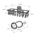 thumbnail image 2 of Suction Cup Folding Socks Hanger Drying Rack Household Clothes Hanger Clothes Hanger Multi-Clip Suction Cup Folding Sock Clothes Hanger Drying Rack Household Clothes Hanger Square Home Decor, 2 of 2