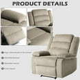 thumbnail image 3 of UIXE Manual Recliner Chair, Corduroy Reclining Sofa Chair with Overstuffed Armrests & Backrest for Living Room, Nursery Armchair Bedroom Reading Seat, Oatmeal, 3 of 7