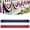 1P-L, variant on Tivamiko 3pcs 2x4ft Patriotic Pleated Fan Flags with Embroidered Stars- American Bunting for 4th of July Porch & Garden Décor