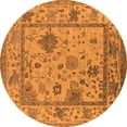thumbnail image 1 of Ahgly Company Indoor Round Oriental Orange Industrial Area Rugs, 3' Round, 1 of 4