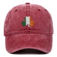 thumbnail image 2 of DJN 2026 Women's St. Patrick's Day Sun Hat Retro Shamrock Baseball Cap Soft Cotton Adjustable Fit Wine Red One Size, 2 of 4