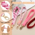thumbnail image 3 of Uxcell Boho Handmade Bracelet Keychain, Soft Macrame Keychain for Gym Travel Concerts, Pink, 3 of 5