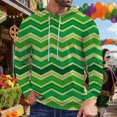 thumbnail image 2 of IWRICH Men's Shamrock Printed Hoodies St. Patrick's Hooded Sweatshirts Casual Fall Tees with Pocket 01-Green XL, 2 of 4