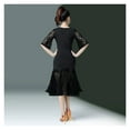 thumbnail image 7 of Women's Latin Dance Training Dress, Sexy Ballroom Dance, Lace Slim Dress, 7 of 7