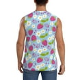 thumbnail image 4 of Kdxio Strawberry And Flowers for Men's Muscle T-shirt,Sleeveless for Workout Running Athletic Gym Lounge Casual, 4 of 7