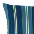 thumbnail image 3 of Jordan Manufacturing 16" x 16" Sullivan Vivid Blue Stripe Square Outdoor Throw Pillow (2 Pack), 3 of 11