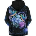 thumbnail image 4 of Suhoaziia Boys Zipper Hoodies for Youth Psychedelic Rose Hummingbird Streetwear Lightweight Sweatshirt Jacket Fashion Daily Casual Jersey with Pocket Size 6-7 Years, 4 of 5