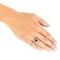 thumbnail image 3 of ELYA Jewelry Women's Cushion-Cut Blue Cubic Zirconia Sterling Silver Ring, 3 of 4