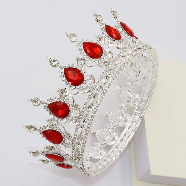 Zhuge Tiara de boda para novia, diadema de princesa, corona nupcial, joyería para el cabello con diamantes de imitación de cristal, decoración para princesa, novia, cumpleaños, graduación, boda (E)