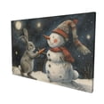 thumbnail image 3 of 16x24 inch Canvas Painting Little Rabbit And Snowman,Home Room Decor Children'S Room Accessory,Modern Art Rabbit And Snowman Oil Paintings On Canvas Wall Art,Gift For Rabbit Lovers,Home Decor, 3 of 6
