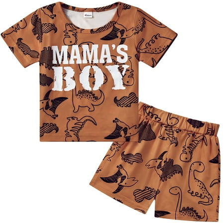 

SILVERCELL Baby Boy Clothes Toddler Boy Outfits Summer Clothes Shirt Little Boy Shorts Set Cotton Toddler Clothes for Boys 1-5 Years