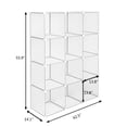 thumbnail image 4 of Topcobe Cube Storage Organizer, Book Shelf 12 Cube Storage Unit for Clothes, Plastic Cube Storage Shelves for Bedroom Living Room Office, White, 4 of 7