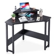 thumbnail image 1 of ODK Modern Triangle Corner Computer Desk with Raised Monitor Stand, Black, 1 of 8