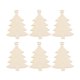 thumbnail image 3 of Unique Hanging Ornament Wood Christmas Tree Party Decoration Artistic Design for Home Beige 8.7x6.4cm 50Pcs, 3 of 4