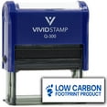 thumbnail image 2 of (3 pack) All Quality Low Carbon Footprint Product Self-Inking Rubber Stamp (Blue Ink) - Q-300, 2 of 7