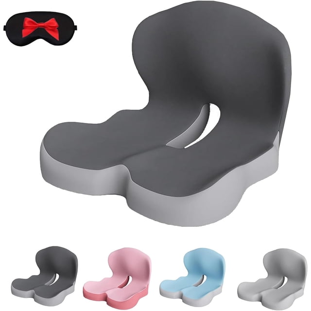 2026New Memory Foam Car Seat Cushion – Ergonomic Lumbar Support Cushion for Back Pain Relief | Comfortable Car Booster Seat & Office Chair Cushion | Non-Slip, Machine-Washable Cover