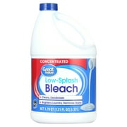 Great Value Low Splash Bleach Regular, 121 Ounce