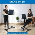thumbnail image 3 of Mount-It! Height Adjustable Overbed Desk, Couch Desk Table, Gas Springs for Easy Adjustment, Low Profile Casters, Black, 3 of 10