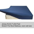 thumbnail image 3 of Full Size Fitted Sheet Only - 4-Way Stretch Knit, Snug Fit, Wrinkle Free & Stay in Place, No More Slipping Off for Mattress, Soft & Comfortable - Navy Blue, Full, 3 of 6