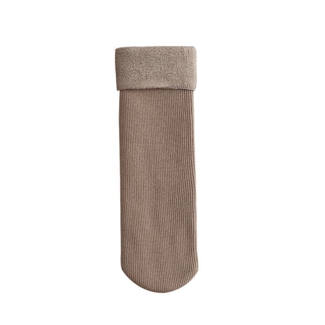 Calcetines de mujer con tiras verticales y acolchado de terciopelo para la nieve, calcetines de tubo de invierno, calcetines cálidos para el hogar, calcetines apilados