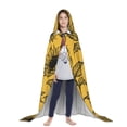 thumbnail image 3 of Honeii Autumn Sunflower Print Poncho Cape, Cloak Coat, Snuggly Hooded Wearable Blanket, Hooded Cape For Teenagers,Halloween Costumes-Large, 3 of 7