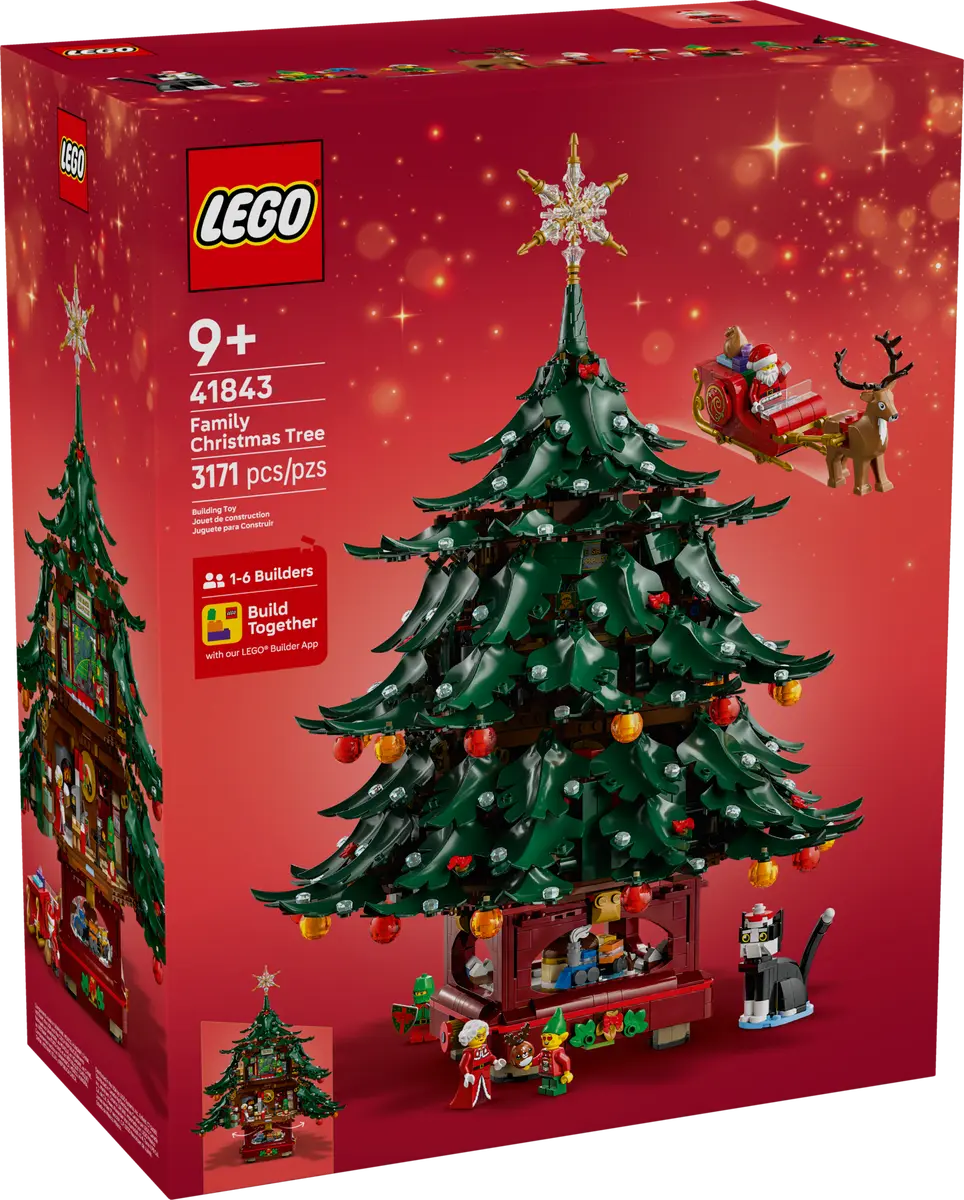 LEGO Seasonal Christmas Tree Ornament Set, Contains 66 Building