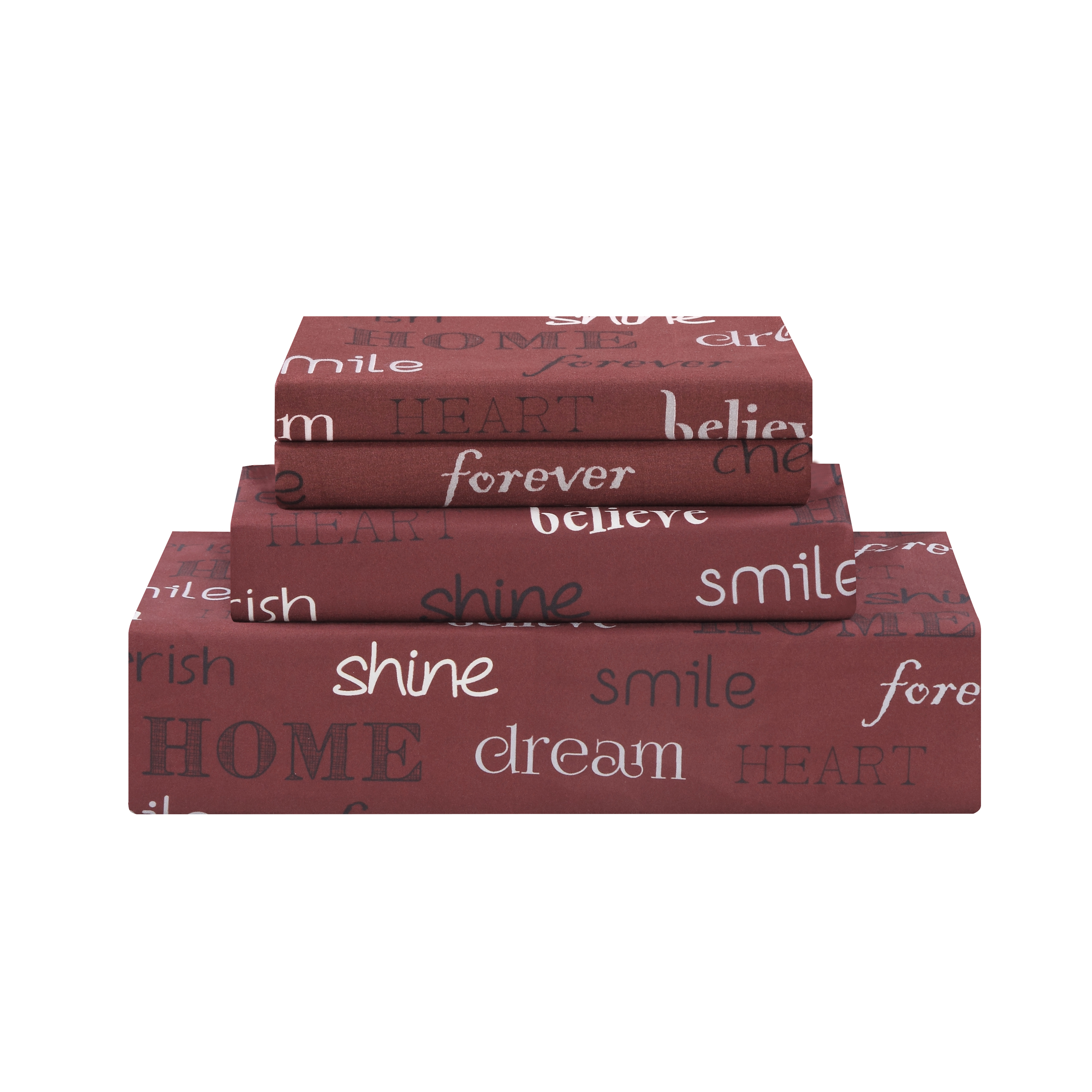 Harper Lane Inspire 3-piece Red Microfiber Sheet Set, Twin-Deep Pocket