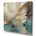 thumbnail image 2 of Designart "Beige And Green Forms In Painting I" Abstract Painting Wall Art Living Room, 2 of 5