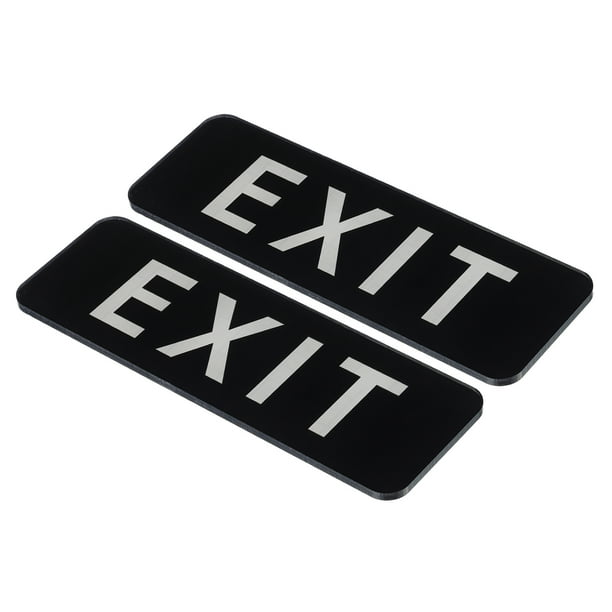Uxcell 9"x3" señal de salida de acrílico autoadhesiva para puerta, cartel de montaje en pared, paquete de 2