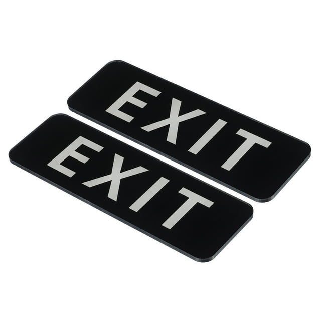 Uxcell 9"x3" señal de salida de acrílico autoadhesiva para puerta, cartel de montaje en pared, paquete de 2