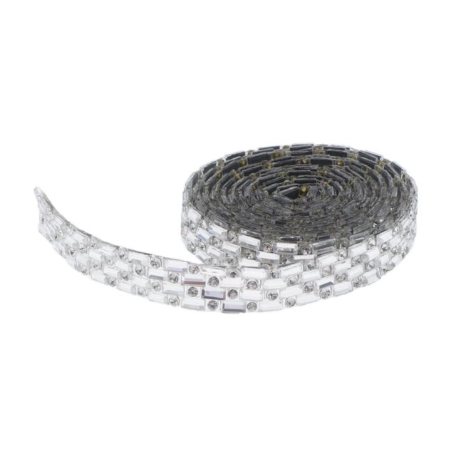 1 Rulo Rhinestone Şerit Kristal Dikiş Trim Elbise Çantası Kemer Için Beyaz Blanco 1cm