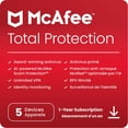 thumbnail image 1 of McAfee Total Protection 5 Device (Windows/Mac/Android/iOS) - 1 Year Subscription [Digital Code], 1 of 7