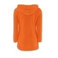 thumbnail image 3 of Cozy Winter Girls Orange Hooded Sweatshirt Thick Soft Casual Pullover Top For Kids Youth Outerwear Comfortable Warm Loungewear,Size:7-8 Years, 3 of 3