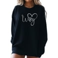 thumbnail image 7 of Wifey Heart Graphic Sweatshirt, Casual Comfy Love Statement Pullover, Romantic Gift for Her, Cozy Winter Apparel, 7 of 7