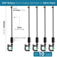 thumbnail image 1 of RBCFHl Rotating Sprinkler 360 Degrees Micro Spinning Spayers Head with Stake Garden Dirp Irrigation Watering Nozzles System He Qiyong unisex, 1 of 2