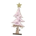 thumbnail image 1 of Decoración de mesa de árbol de Navidad pequeño de madera con adornos de campana 22cm Navidad Rosado Yuyangstore árbol de escritorio, 1 of 8