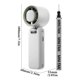 thumbnail image 2 of Foldable Handheld Fan With Digital Battery Display USB Rechargeable Mini Fan With Lanyard Portable Fan For Travel Commute Outdoor Use, 2 of 8