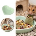 thumbnail image 2 of Heart‑Shaped Ceramic Small Animal Feeding Bowl, Smooth Glazed Food Water Bowl for Hamsters Guinea Pigs, Compact Anti‑Tip Pet Dish with Assorted Colors for Cage Habitat Use, 2 of 6